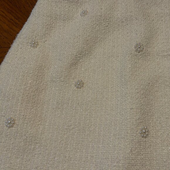 LOFT Tweed Shift Skirt - Cream & Pearl - Picture 3 of 4